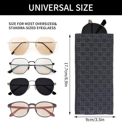 Double Eyeglass Case Soft Dual Glasses Case - Image 2