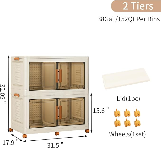 Plastic Stackable Storage Bins - Image 2