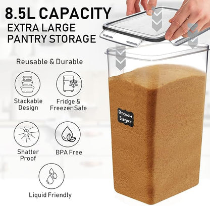 WHITE FEATHER SUPPLIES 8.5L/287Oz Extra Large Airtight Food Storage Containers - Image 4