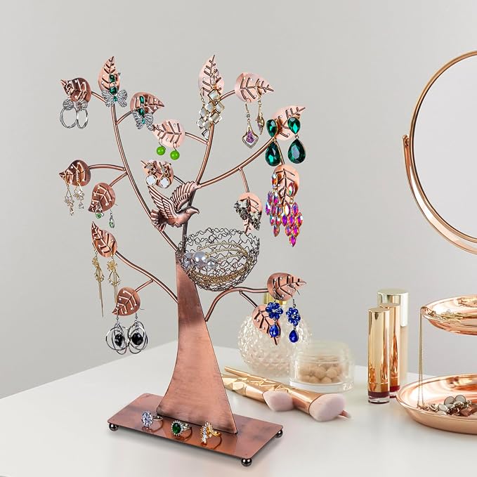 MyGift 14-Inch Modern Bronze Jewelry Organizer Tree - Image 2
