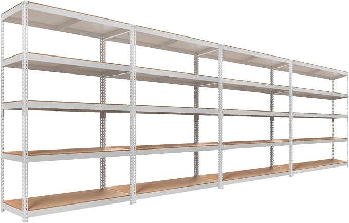 HOMEDANT 5 Tier Storage Shelves Adjustable Laminated Boltless Garage Metal by TheBestOrganizingSolution