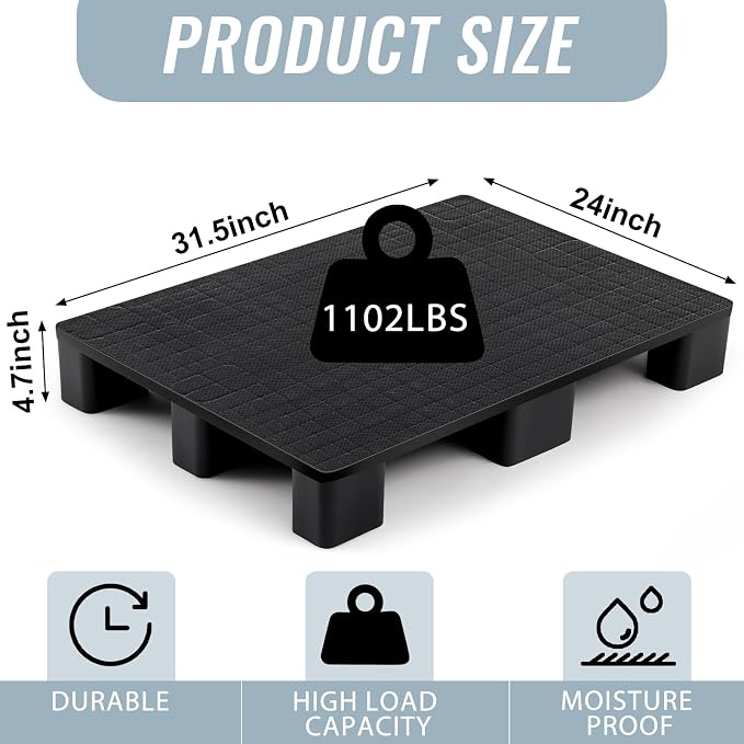 1 Pcs Plastic Pallet for Basement Storage Easy Stack Lightweight Floor Pallet - Image 2