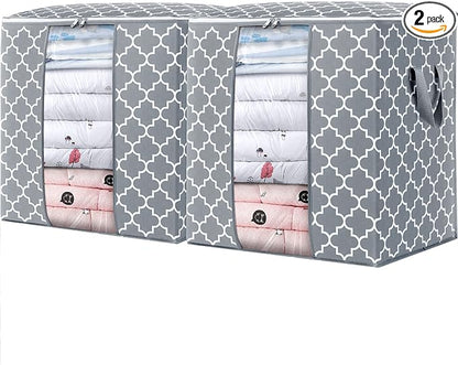 WISELIFE Storage Bags 2 Pack/100L Large Blanket Clothes Organization and by WiseLife