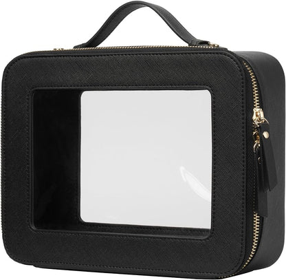 Popvibe Clear Makeup Bag Travel Cosmetic Case Transparent Toiletry Bag by POPVIBE