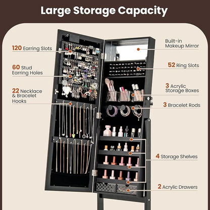 Giantex Standing Jewelry Armoire - Image 4