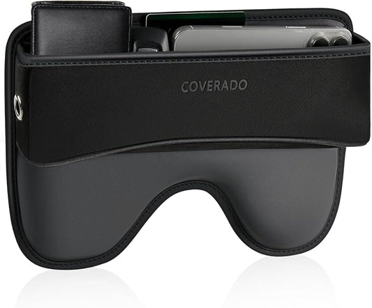 Coverado Universal Car Seat Gap Filler Organizer, Premium Suede Leather Car by COVERADOAUTO