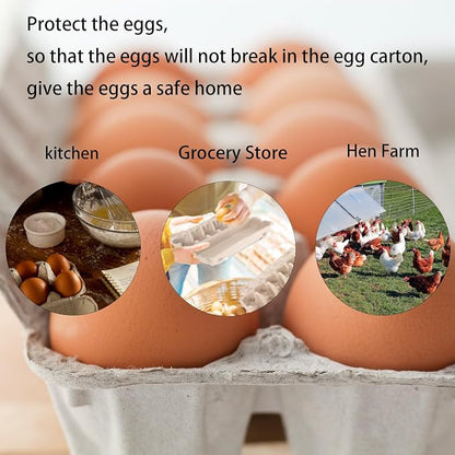 25 Pack Egg Cartons Bulk, 3x4 Style Reusable Empty Natural Paper Pulp Egg - Image 6