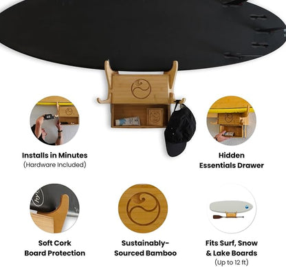 LISS Solo Rack – Wall Mount Surfboard Holder - Image 4