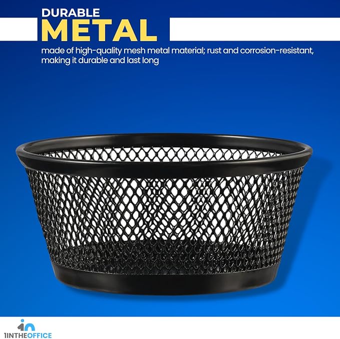 1InTheOffice Mesh Paper Clip Holder - Image 3