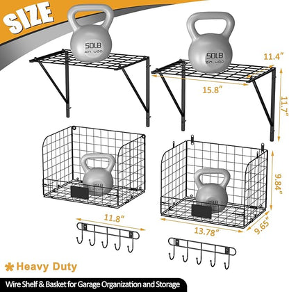 2 Pack Garage Shelves Wall Mounted - Image 3