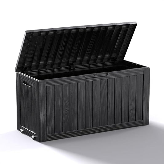 75 Gallon Outdoor Storage Box, Resin Deck Boxes Waterproof, Indoor Outdoor Bin by GGYI
