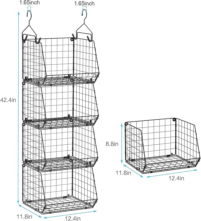 4 Tier Closet Hanging Organizer, Closet Organizers and Storage - Image 3