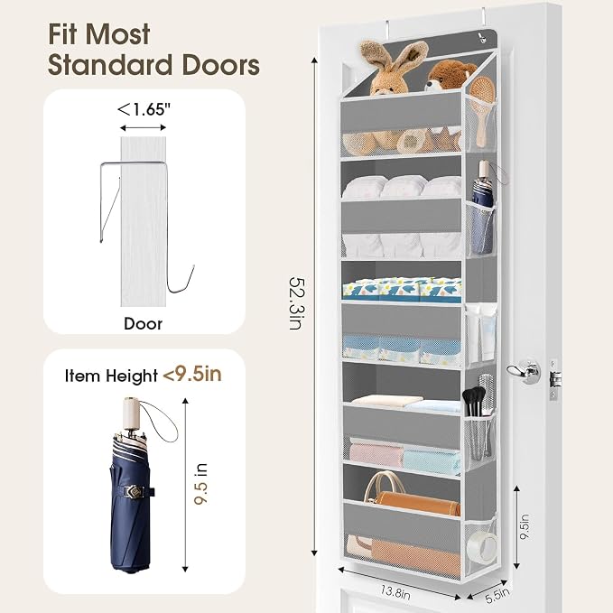 1 Pack Over The Door Organizer, Hanging Storage Organizer - Image 2