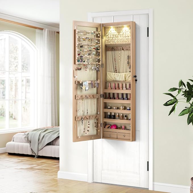 Giantex Wall or Door Mounted Jewelry Armoire - Image 2