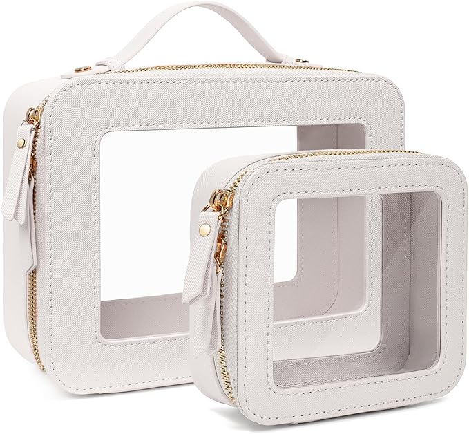 Travel Clear Makeup Bag Set, TSA Approved Cosmetic Bag Case by FFpaw