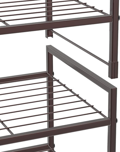 Simple Houseware 3-Tier Stackable Shoes Rack Storage Shelf - Image 4
