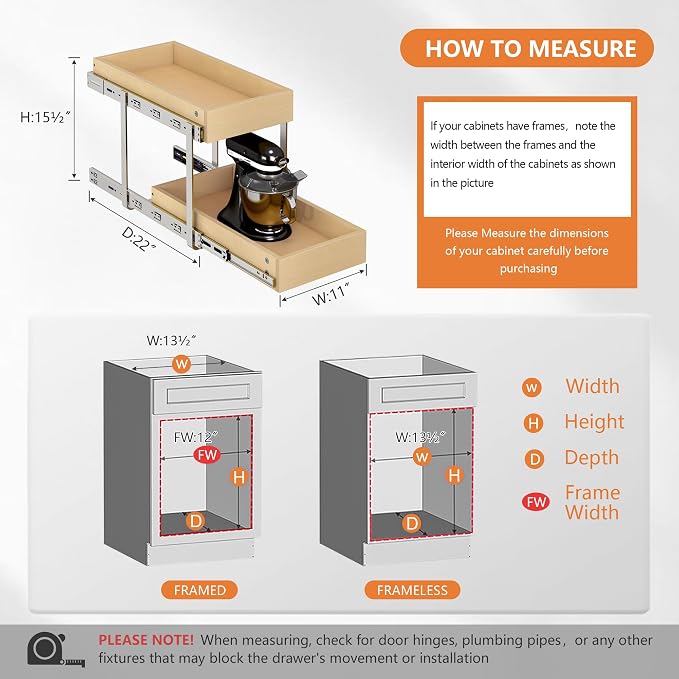WelFurGeer 2-Tier Pull Out Cabinet Organizer - Image 3