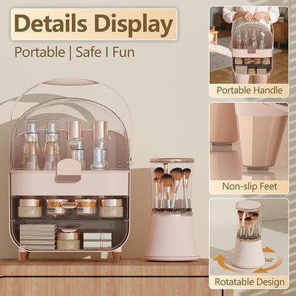 Makeup Organizer Countertop & Makeup Brush Holder - Image 4