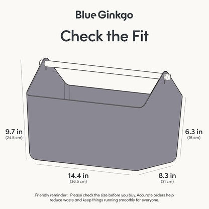 BLUE GINKGO Large Storage Basket – Plastic Caddy - Image 2