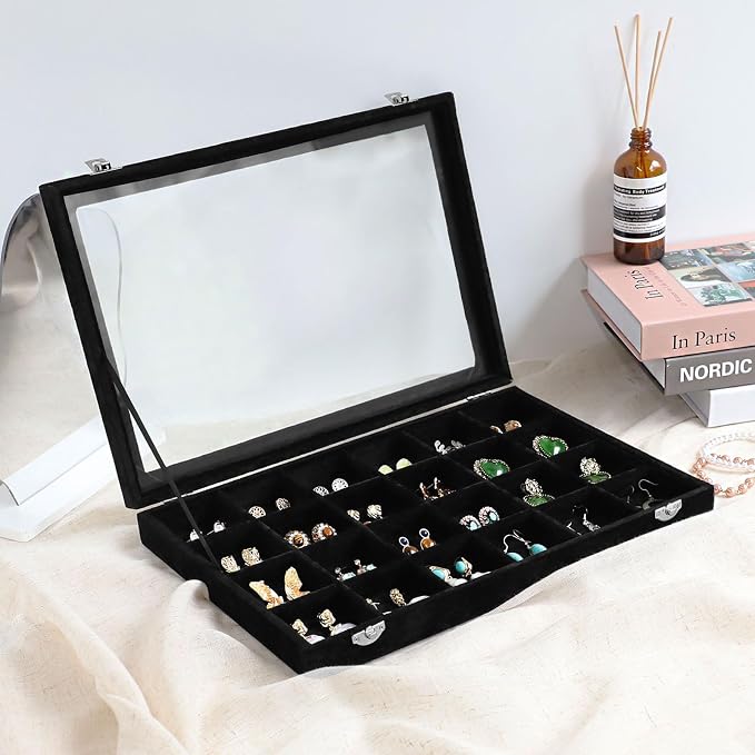Wudygirl Jewelry Organizer 24 Grid Jewelry Tray - Image 4