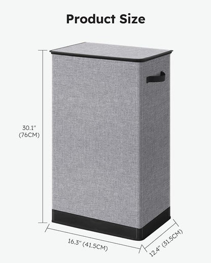 SOLEDI Laundry Hamper with Lid 100L Large & Tall Collapsible Laundry Basket - Image 5