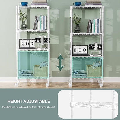 1000 lbs 4-Shelf Adjustable Heavy Duty Steel Wire Rack, Adjustable Storage - Image 7