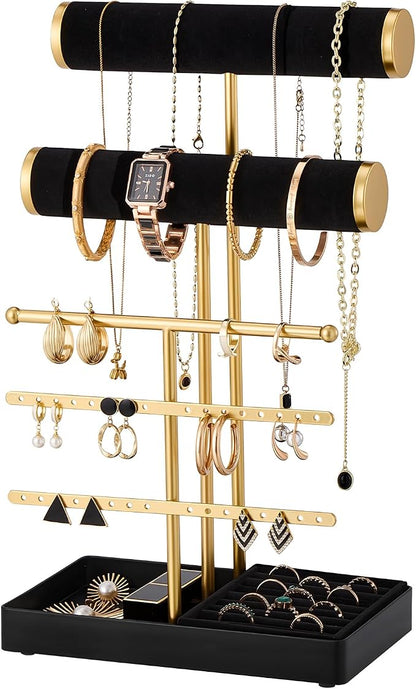 Lolalet Bracelet Display Stand Necklaces Holder, 5 Tiers Jewelry Organizer and by Lolalet