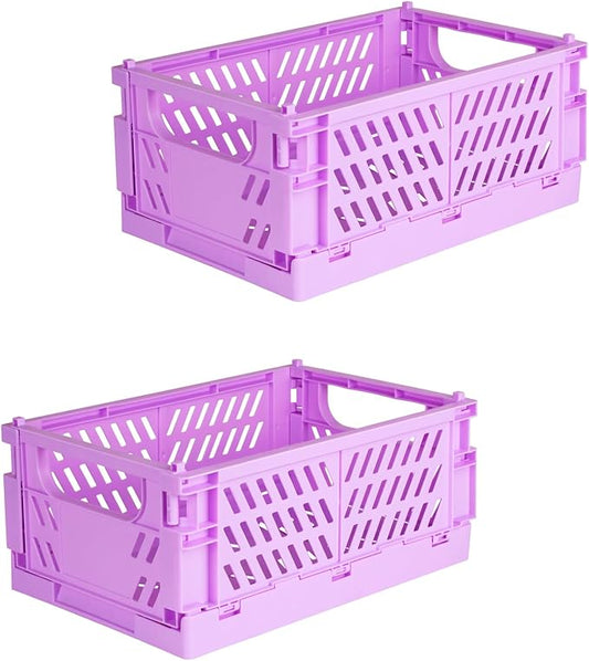 Tixill 2-Pack Mini Foldable Plastic Baskets by TixillMiniPlasticBasket