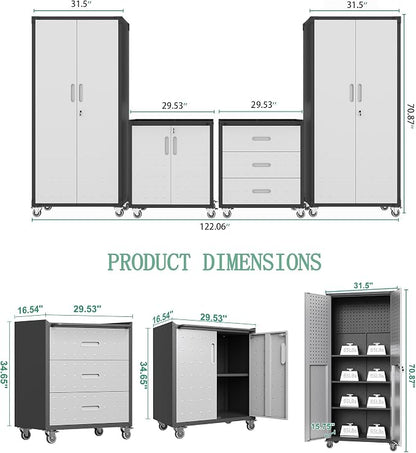 Metal Tool Cabinet, Garage Storage Cabinet System, Wall Cabinet & Locking - Image 3