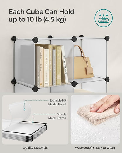 SONGMICS Cube Storage Organizer, Closet Storage Shelves, DIY Plastic Closet - Image 4