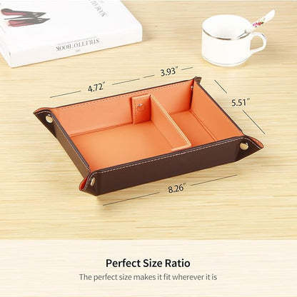 YAPISHI Key Dish Bowl for Men, Entryway Catchall Holder Bedside Table Valet - Image 3