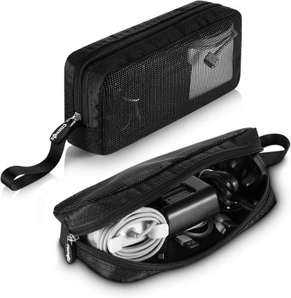 CM Travel Cable Organizer Case Portable Computer Accessories Zipper Mesh Pouch - Image 2