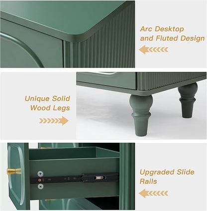 Fluted 7 Drawer Dresser for Bedroom, Modern Mid Century Chest of Drawers - Image 5