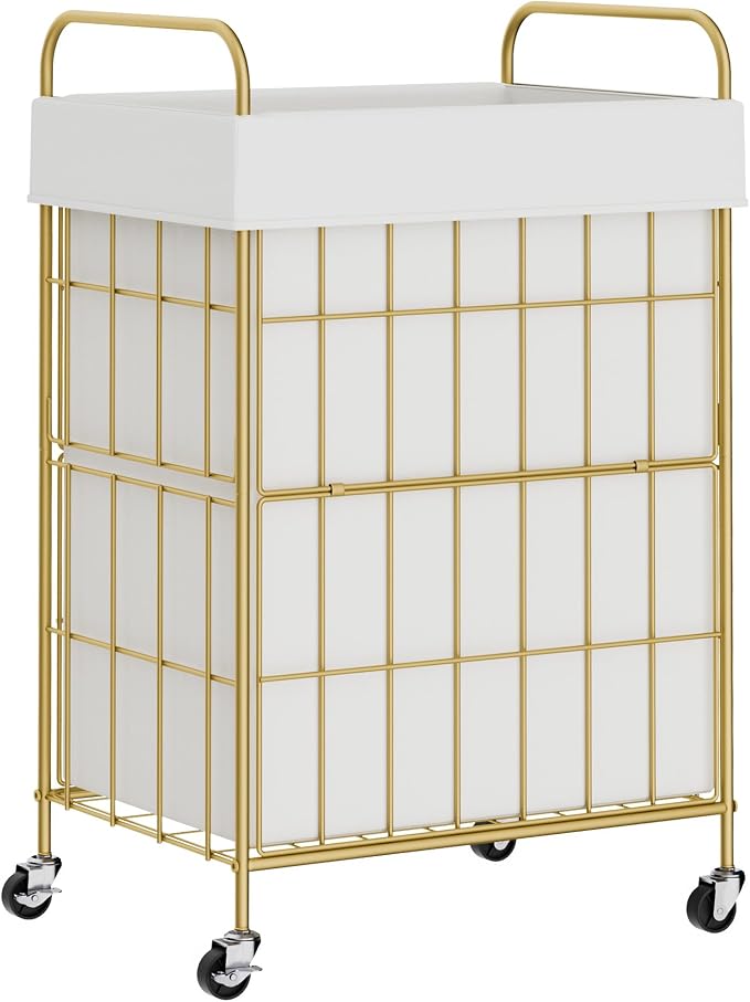 Laundry Hamper with Wheels, 90L Laundry Basket with Handle, Laundry Sorter with by Heeytilly