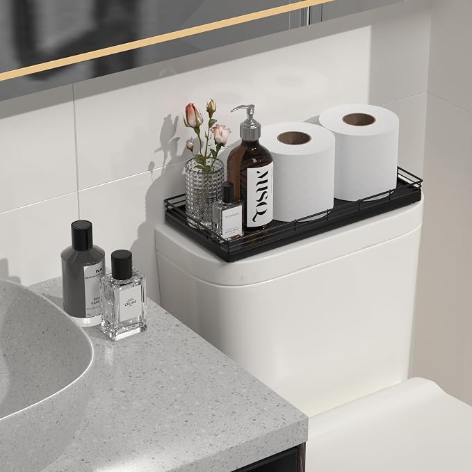 Oak Bathroom Toilet Tank Tray, Vanity Tray - Image 2