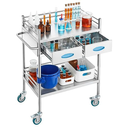 VEVOR Lab Serving Cart Utility Cart Stainless Steel Medical Cart - Image 11