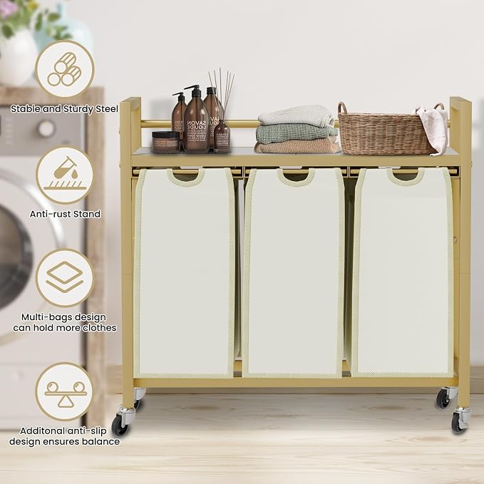 Laundry Hamper, Laundry Basket, Laundry Sorter - Image 6