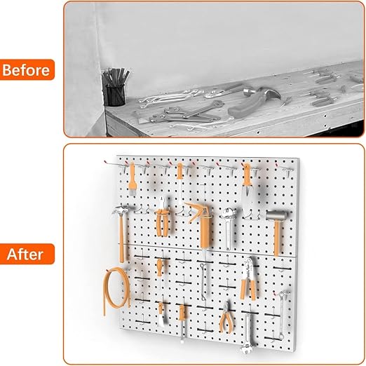 TORACK 2-Pack 12x24 inch Metal Pegboard Panels - Image 6
