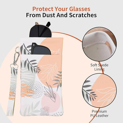 Double Eyeglass Case Soft Dual Glasses Case - Image 3