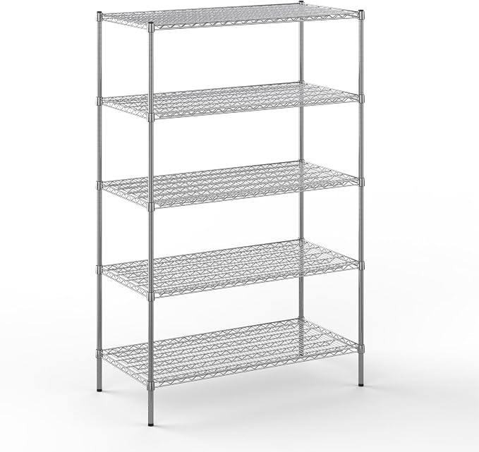 24" Deep x 48" Wide x 74" Height Wire Shelving Kit | 5-Tier | NSF Commercial by Regal+Altair