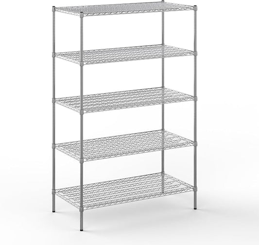 24" Deep x 48" Wide x 74" Height Wire Shelving Kit | 5-Tier | NSF Commercial by Regal+Altair