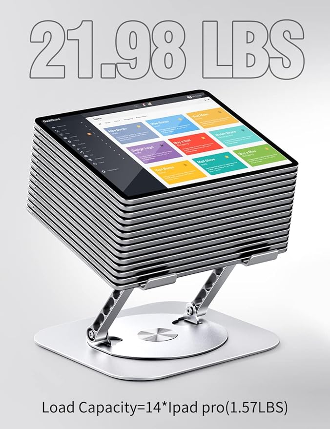 Adjustable Computer Stand with 360 Rotating Base, Ergonimic Foldable Laptop - Image 6