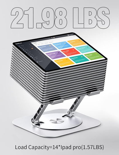 Adjustable Computer Stand with 360 Rotating Base, Ergonimic Foldable Laptop - Image 6