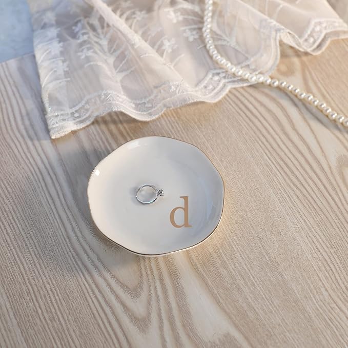 HOME SMILE Initials Ring Dish Jewery Tray - Image 4