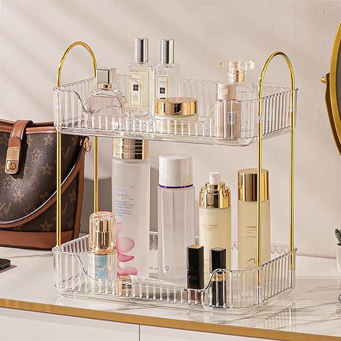 Aveniee Bathroom Counter Organizer, 2 Tier Perfume Skin Care Countertop Storage by Aveniee