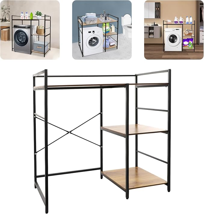 3 Tier Washing Machine Storage Shelf, Laundry Organizer Utility Rack - Image 9