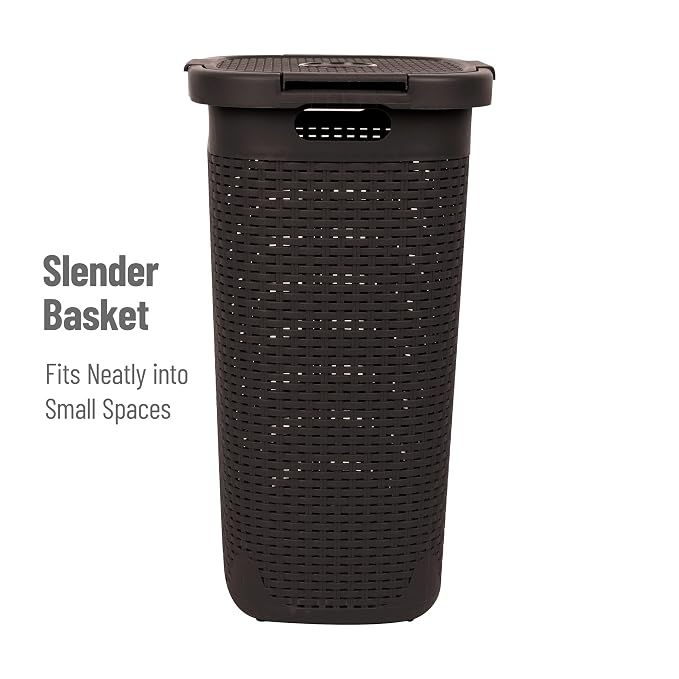 Mind Reader Slim Laundry Hamper - Image 6