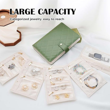 Travel Jewelry Organizer Case, Portable Jewelry Organizers Storage Book - Image 3