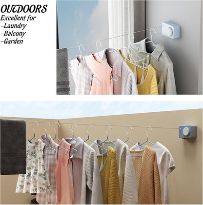 Retractable Clothesline Indoor, Non-Sagging Clothes Line Retracting Outdoors - Image 7