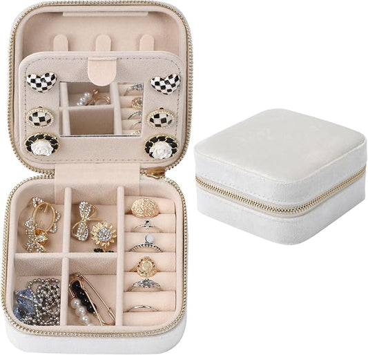 Dajasan Velvet Jewelry Box, Mini Travel Jewelry Case, Portable Travel Jewelry by DAJASAN